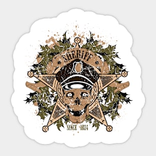 Skull Sheriff Sticker